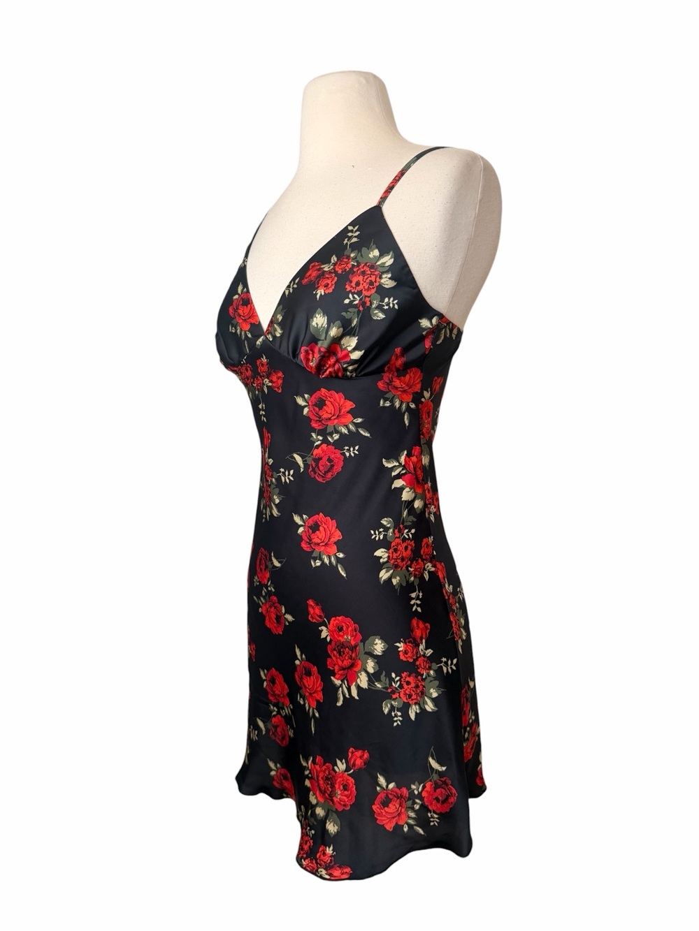 VINTAGE ROSE MINI SLIP DRESS. - Picture 3 of 6